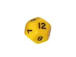 Opaque Yellow D12 12-Sided Polydice